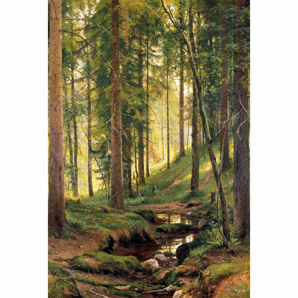 Forest Stream by Ivan Shishkin Canvas Art