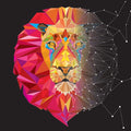 Geometric Lion, Vivid (square)