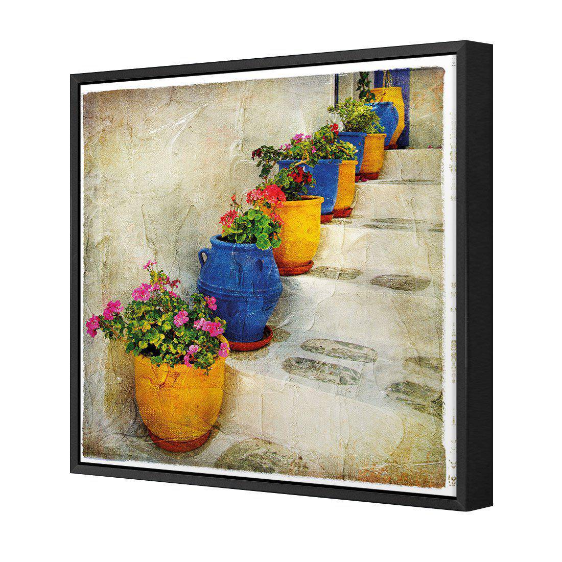 Greek Pots Of Colour Canvas Art