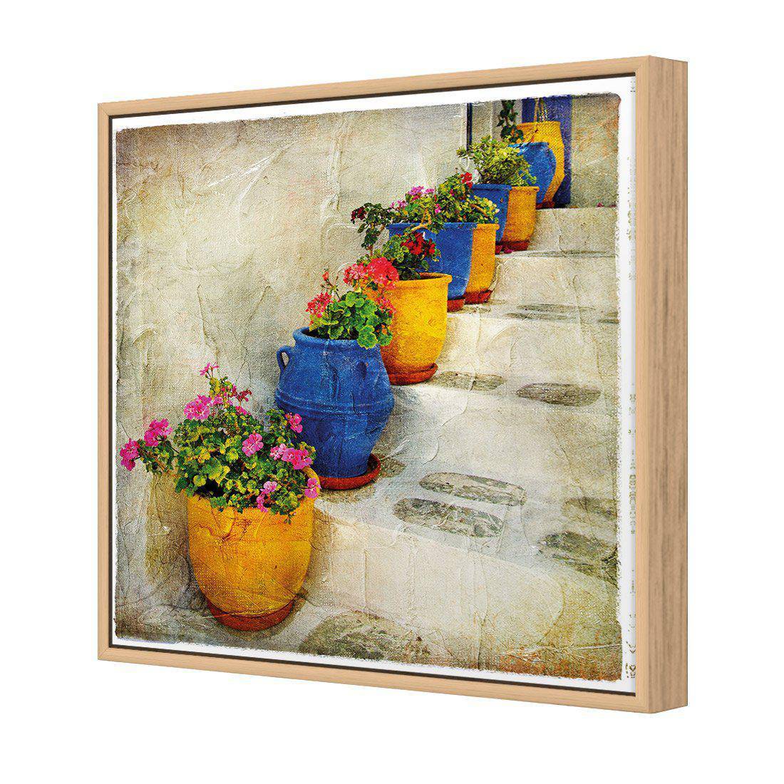 Greek Pots Of Colour Canvas Art