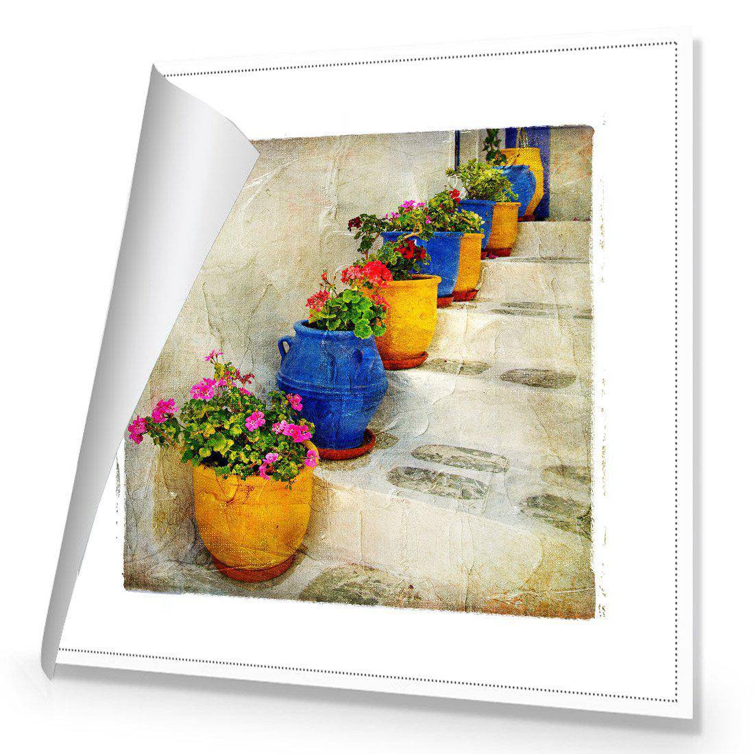 Greek Pots Of Colour Canvas Art
