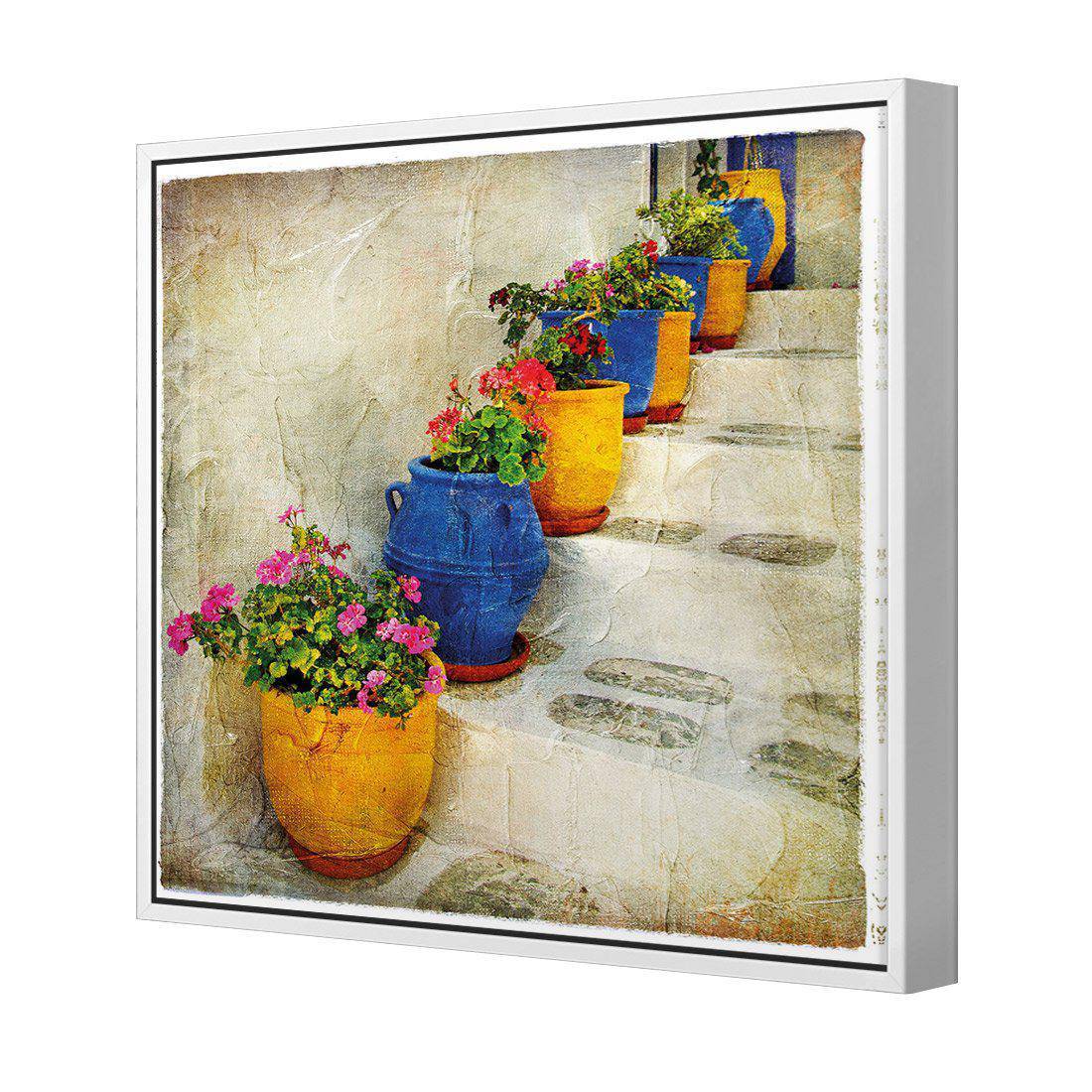 Greek Pots Of Colour Canvas Art