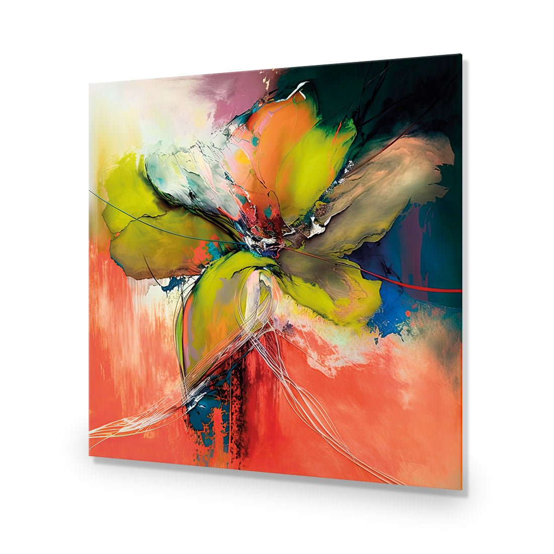 Green Painted Petals I