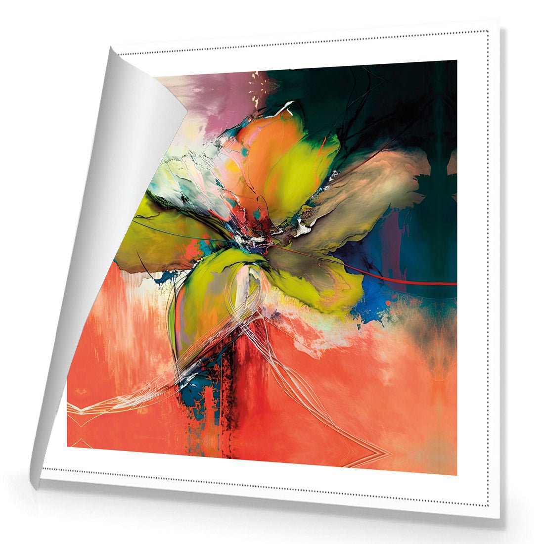 Green Painted Petals I