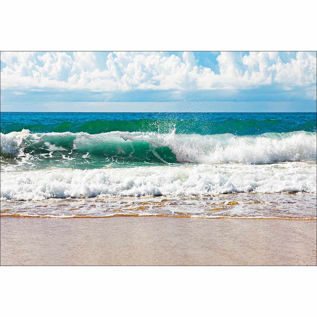 Green Wave, Rectangle Canvas Art