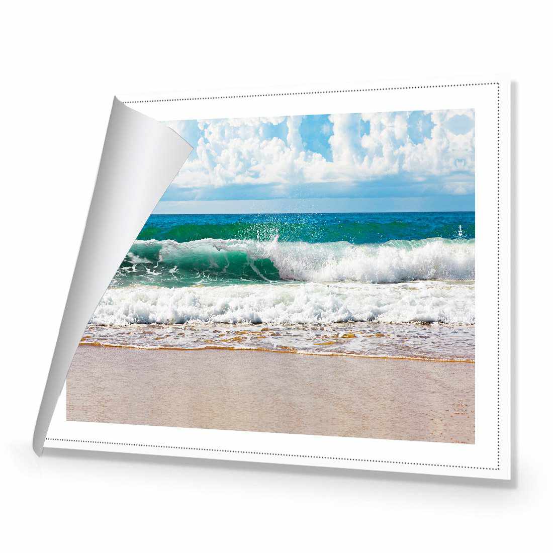 Green Wave, Rectangle Canvas Art