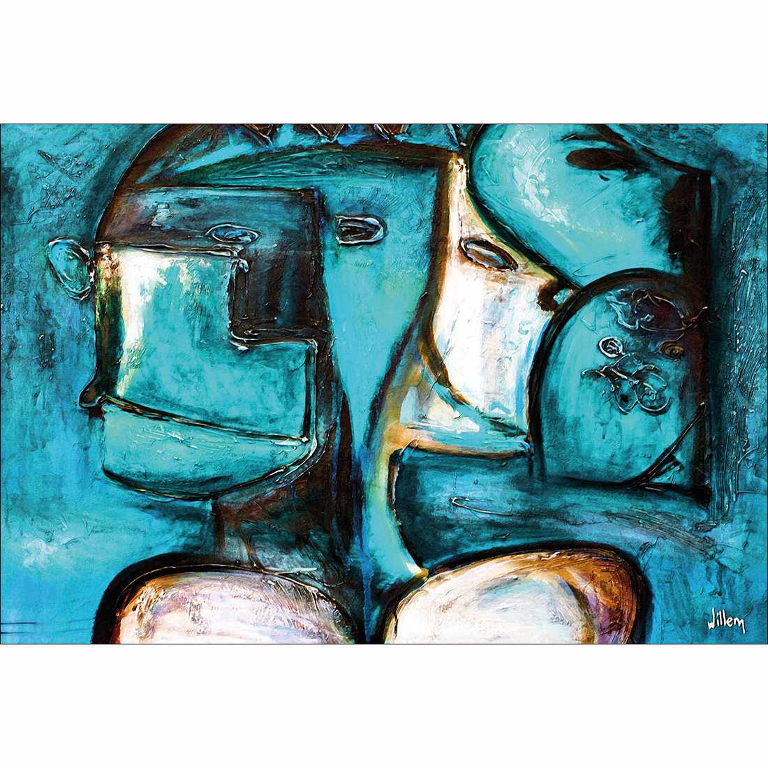 Griessel Koppen, Teal Canvas Art