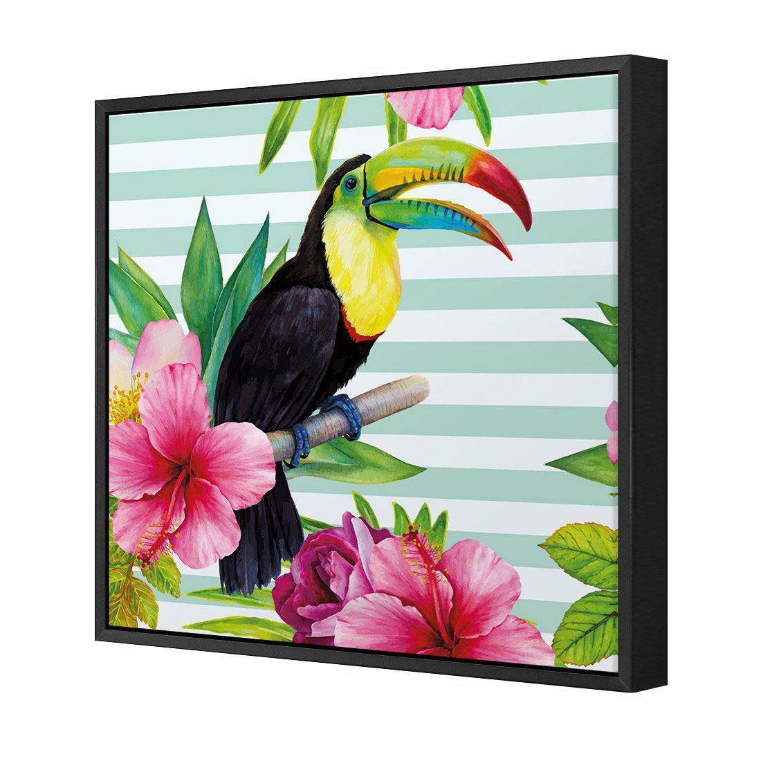 Hibiscus Toucan Canvas Art