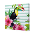Hibiscus Toucan Canvas Art