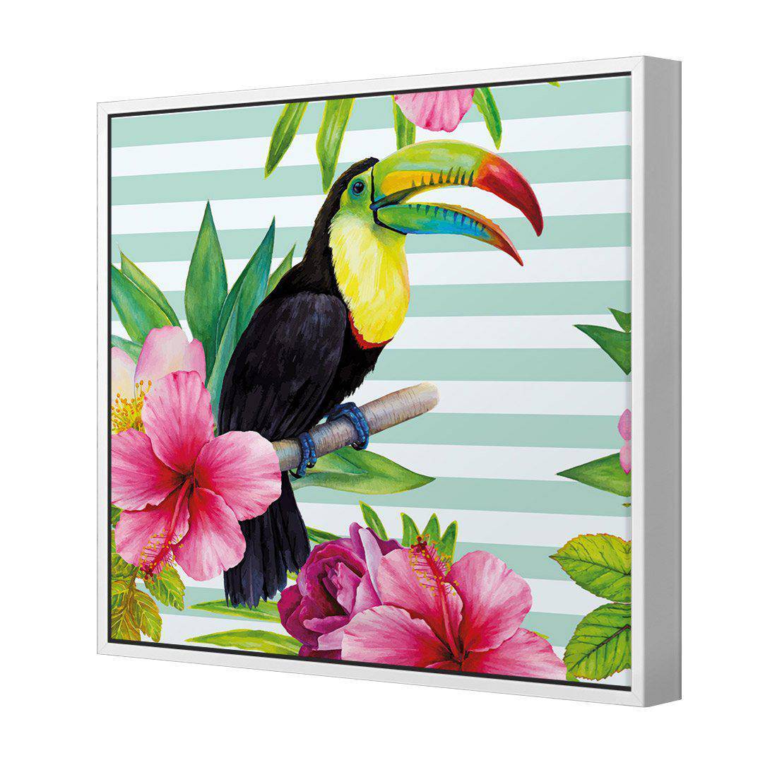 Hibiscus Toucan Canvas Art