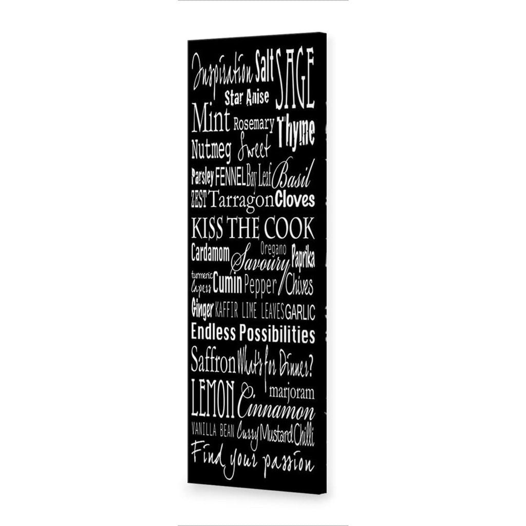 Kitchen Herbs, B&W Canvas Art