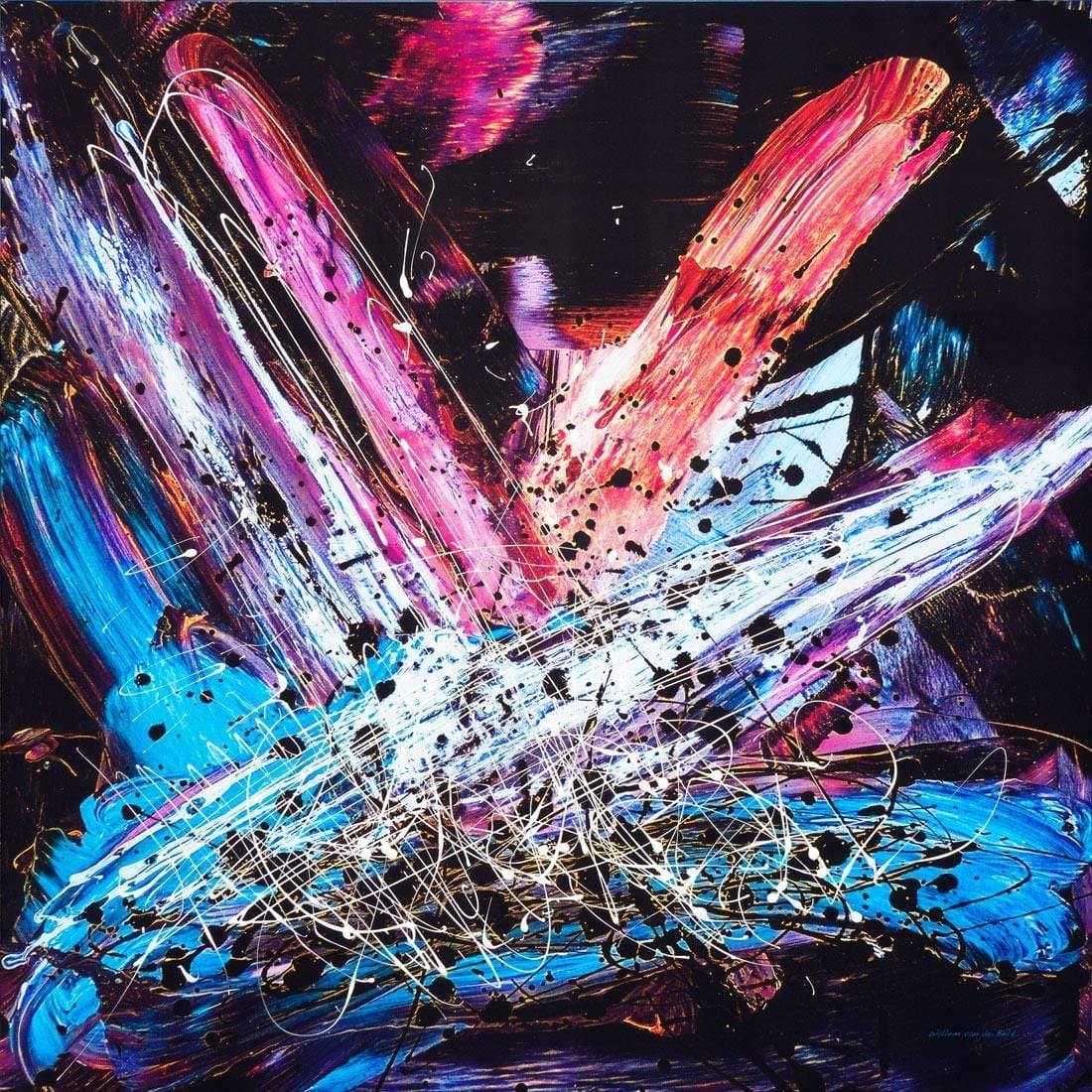 Knifestrokes, Winter with Enhanced white Canvas Art