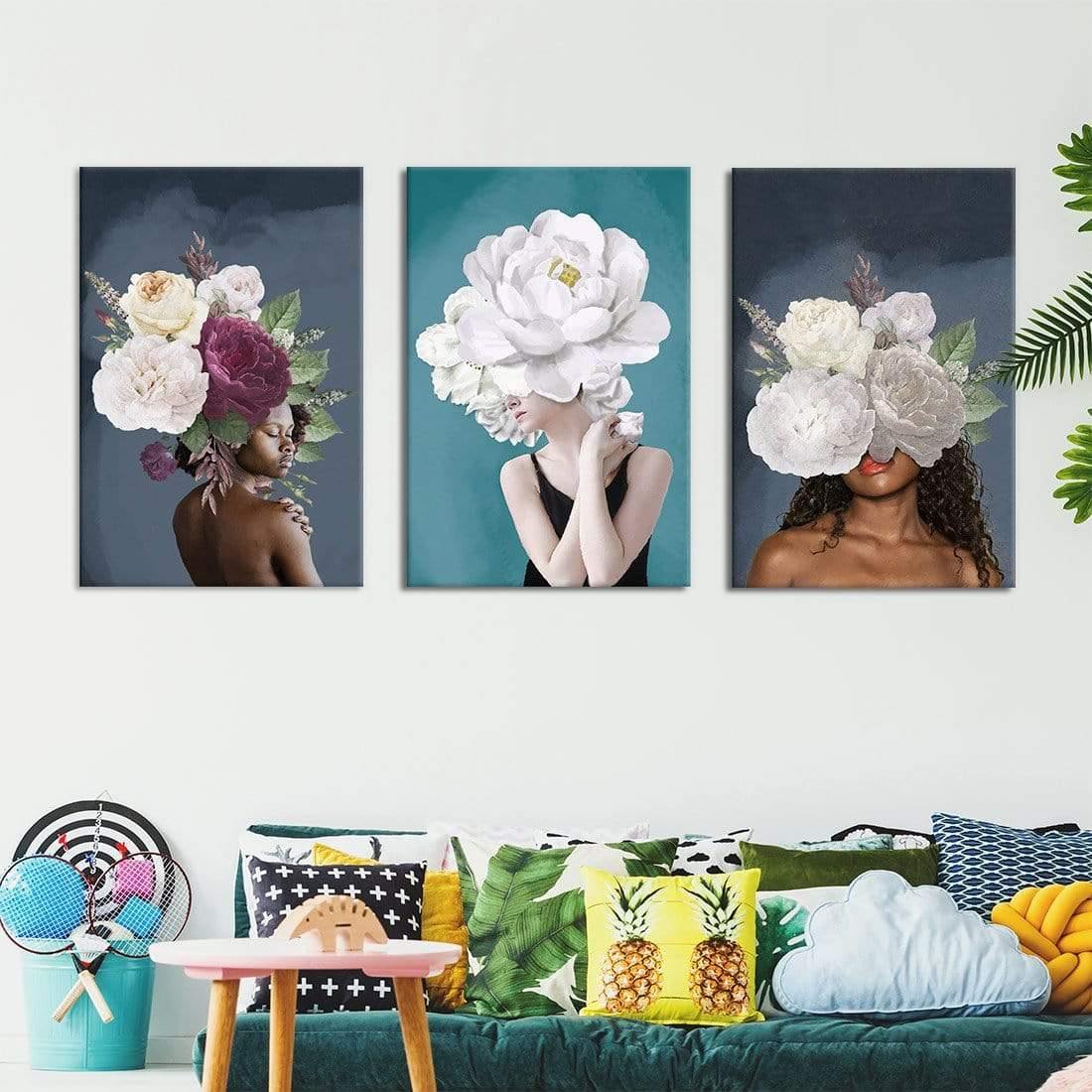 Lady & Flower Trio Art Set