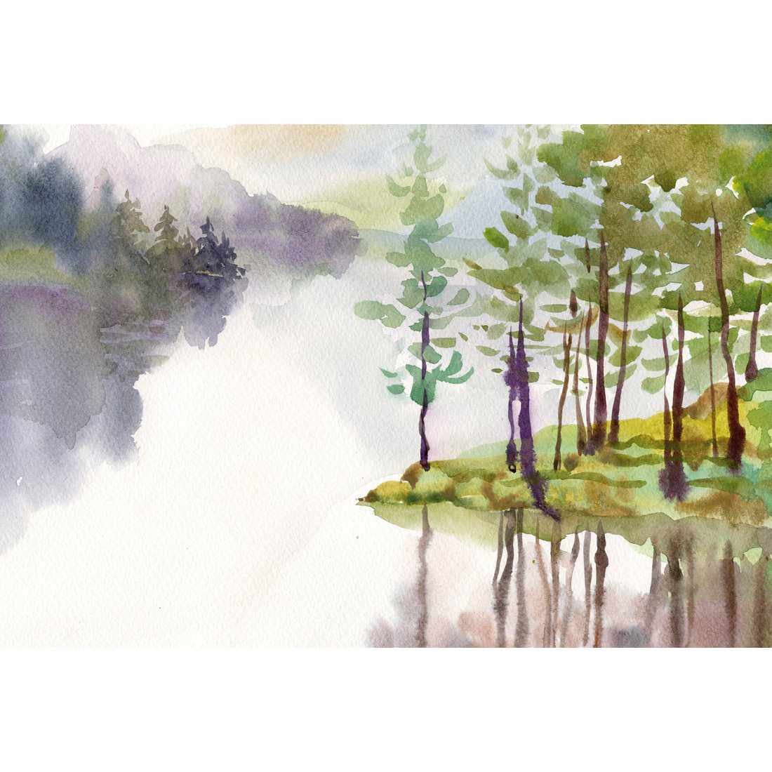 Lake Painted Canvas Art