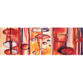 Line Up, Red Linen (long) with Enhanced black Canvas Art