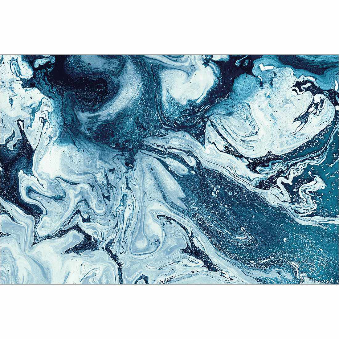 Liquified, Deep Blue Canvas Art