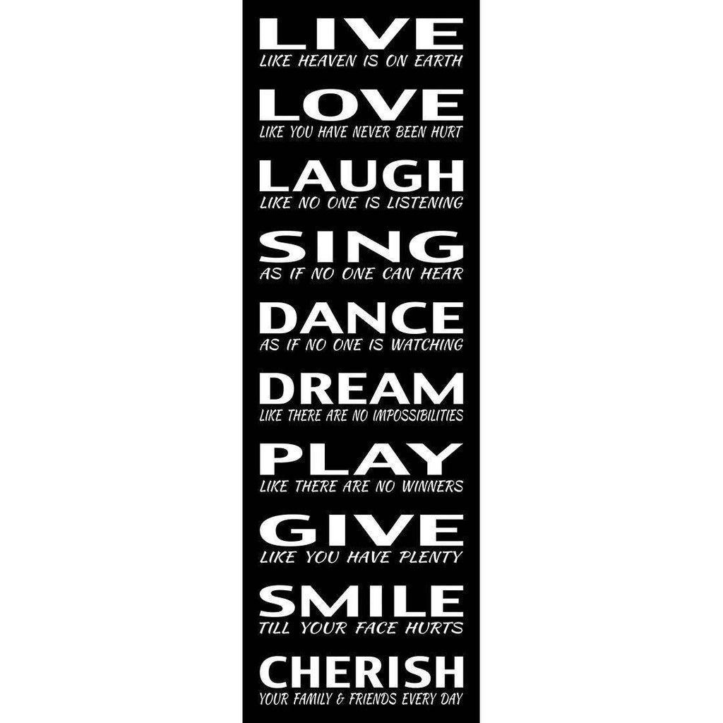 Live To Cherish, B&W Canvas Art