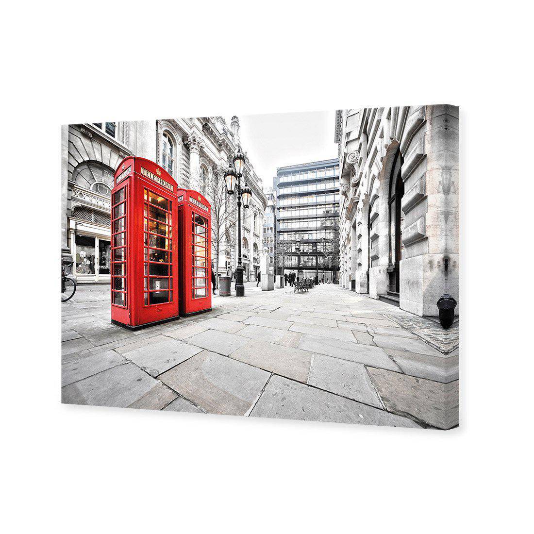 London Red Phone Booths Canvas Art