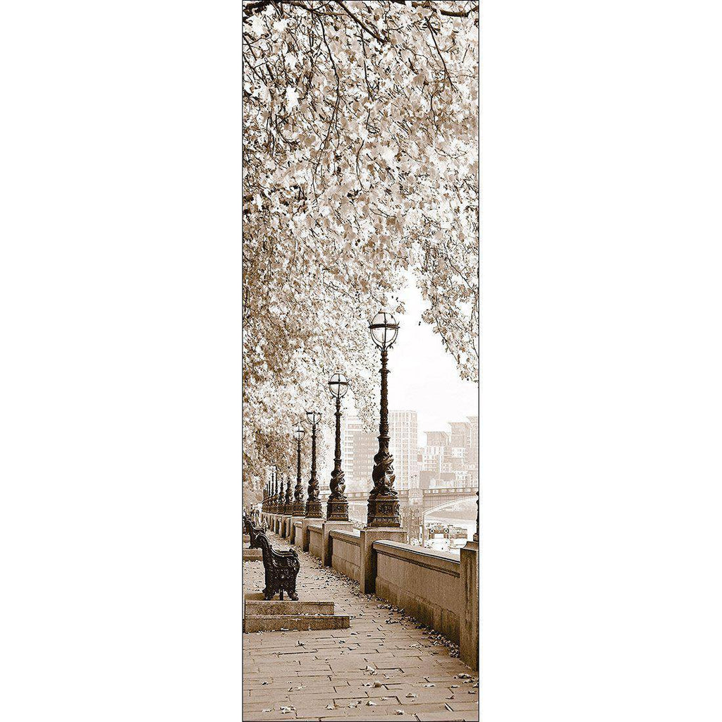 London Riverwalk, Sepia, Long Canvas Art
