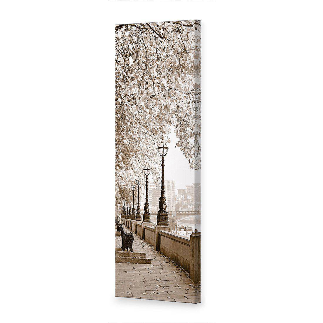 London Riverwalk, Sepia, Long Canvas Art