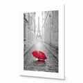 Lost Umbrella In Paris, Red Acrylic Print Art