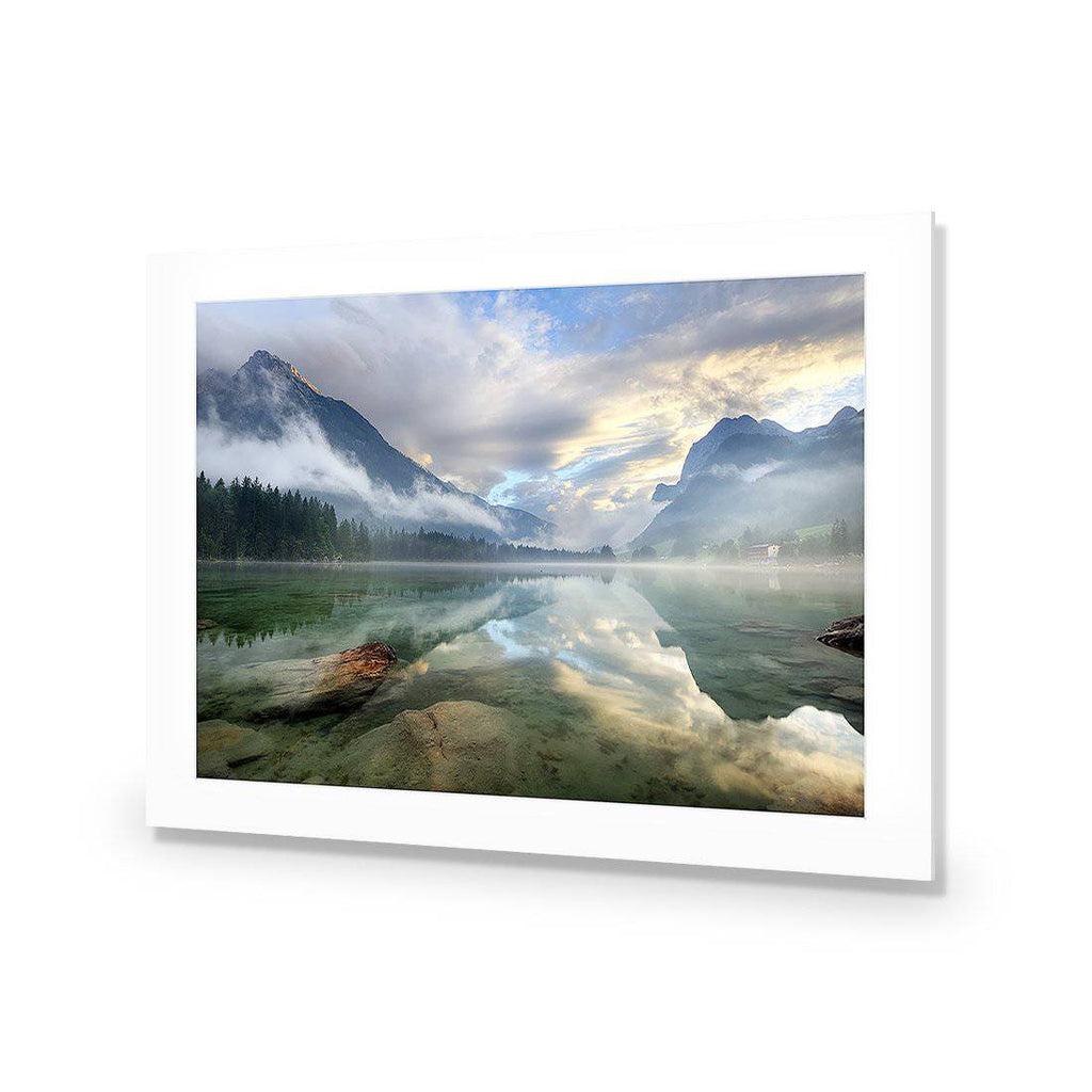 Misty Mountain Lake Acrylic Print Art