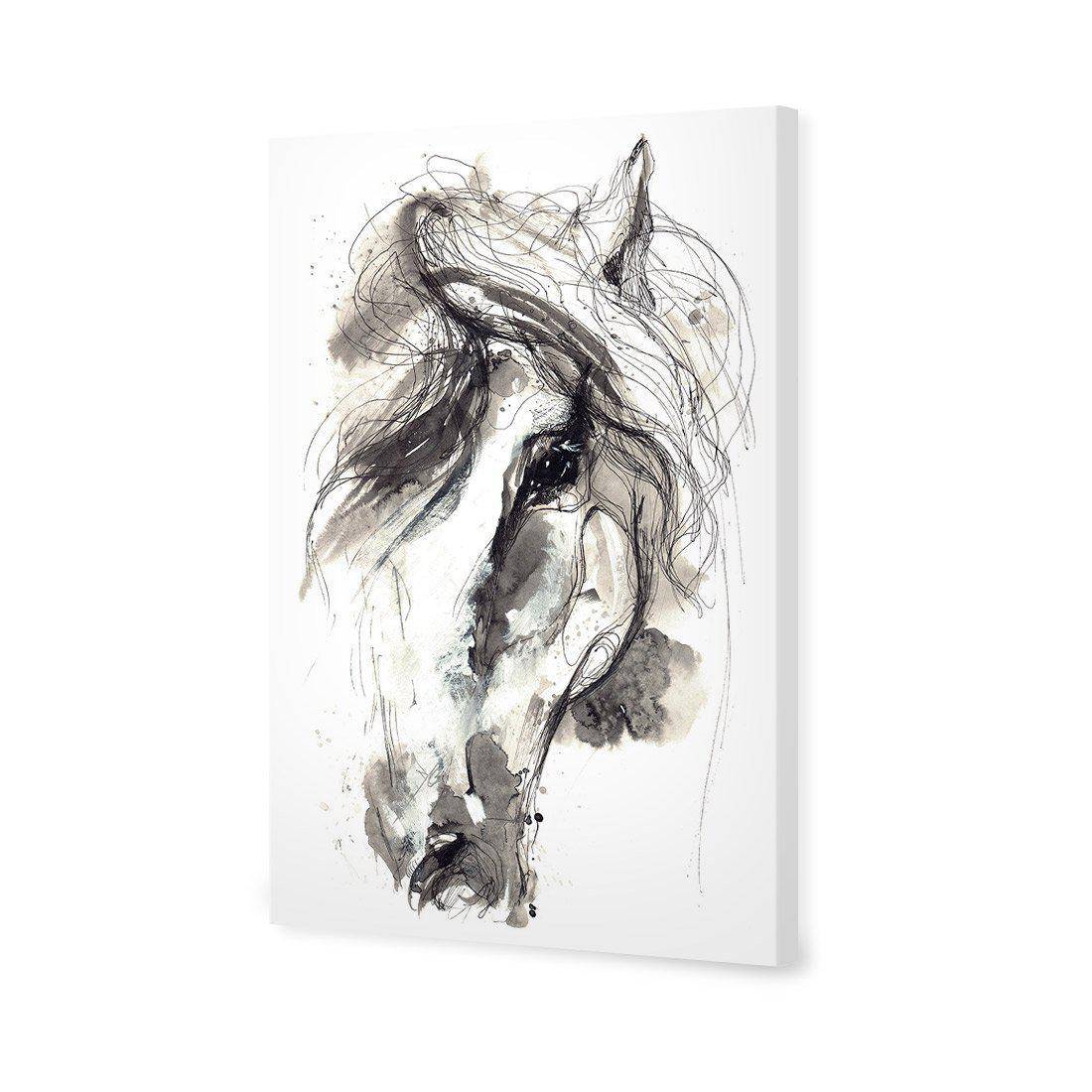 Monochrome Sketch Horse Canvas Art