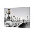 Paris Bridge, Black and White with lights