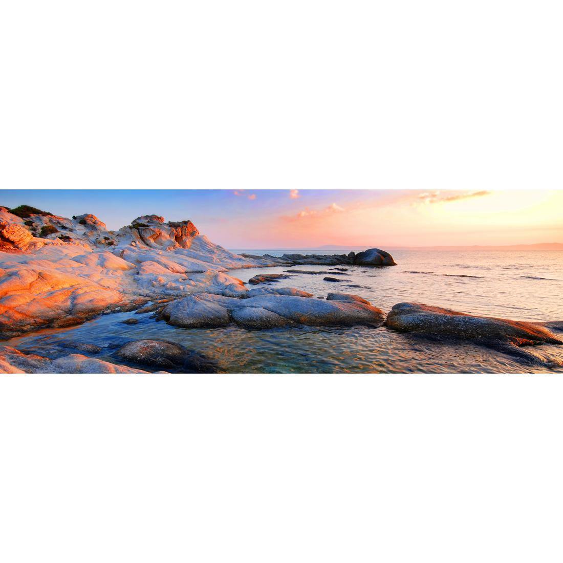 Rocky Beach at Sunset (Long)