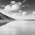 Romantic Beach, Black and White (square)