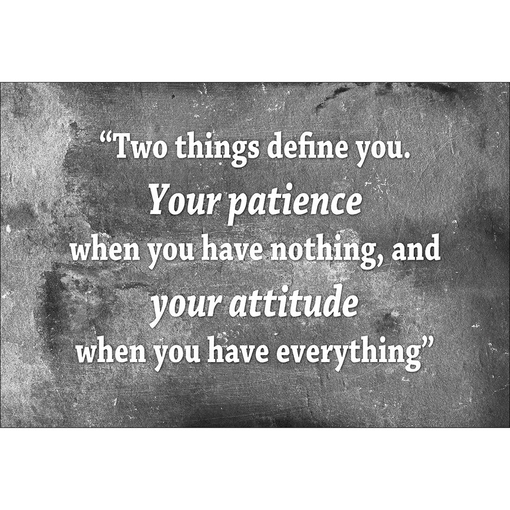 Two Things Define You, Black and White